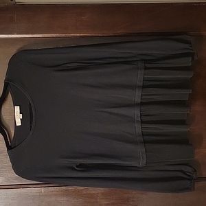 Ann Taylor LOFT Peplum Knit Sweater - Size Medium - Black